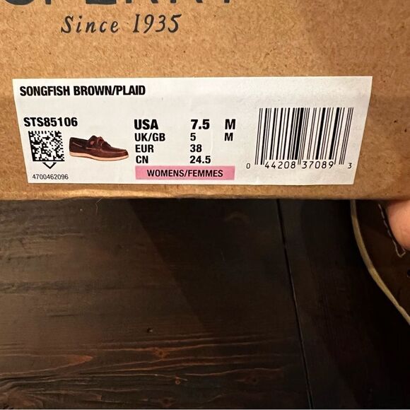 SPERRY Top-sider Two-tone Brown Leather size 7.5M - Picture 7 of 7